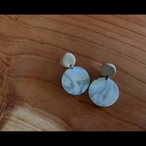 Handmade marble earrings